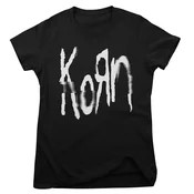 Korn Glitch Logo Black S Ženske Majica