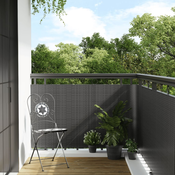 Vidaxl Balkonsko platno antracitno 300x80 cm poli ratan