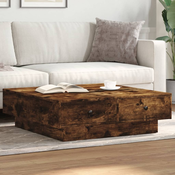 Stolic za kavu boja hrasta 90x90x28 cm od konstruiranog drva