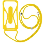 AVIZAR Univerzalna torbica z vrvico za pametni telefon, vogali, odporni na udarce, in podporno stojalo - rumena, (20640437)