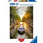 Ravensburger - Puzzle Križarjenje po kanalu, Amsterdam - 1 000 kosov