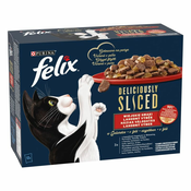 FELIX Deliciously sliced Multipack govedina/piščanec/raca/puran 12x80g