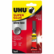 UHU Lepilo sekundno super glue 3gr control