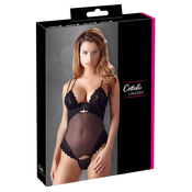 Cottelli String Body - sametové body (černé)