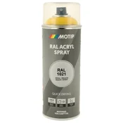 Industrijski akrilni lak sprej RAL HG 400ml Motip - RAL 1021 repično rumena