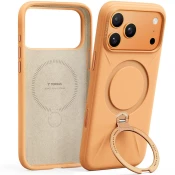 Premium ovitek Torras QPRO Silicone za iPhone 17 Pro - oranžen