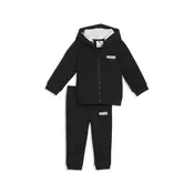 PUMA Essentials Logo Hooded Full-Zip Tracksuit Toddlers, Clothing, Black, 2-4M