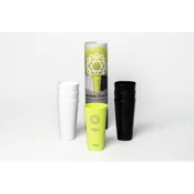 Skaza set 7 kozarcev, beli, črni, zeleni (102472)