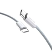 DUDAO Trpežni kabel UCB-C PD 60W v opletu iz ogljikovih vlaken, 2 m, svetlo modra barva