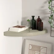 shumee vidaXL Kotna stenska polica hrastovega videza 35x35x3,8 cm MDF