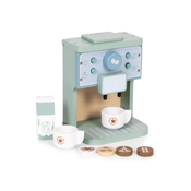 Drveni aparat za kafu za decu – barista set, 8 delova – ECOTOYS