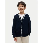 Tommy Hilfiger Pletena jopica KB0KB10491 Mornarsko modra Regular Fit