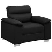 Vidaxl Kavč fotelj črne barve 100x81x84 cm umetno usnje