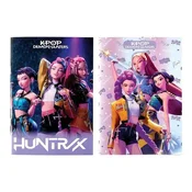 K-POP Demon Hunters: Huntrix črtasti zvezek od 4. razreda – A4, v dveh izvedbah