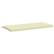 Vidaxl Blazina za klop SOEST 100% poliester Krem 110 x 50 x 5 cm