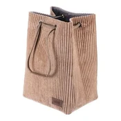 Autronic Koš za perilo Laundry basket - corduroy, drawstring, brown (DT3001 BRN)