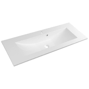 SAPHO YUKON Liti Marmor Umivalnik 120x45cm - Elegantna Bela Oblika za Sodobne Kopalnice