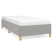 Vidaxl Posteljni okvir brez vzmetnice svetlo siv 90x190 cm blago