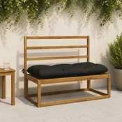 vidaXL Blazina za klop VIANEN 100% poliester Črna 100 x 50 x 12 cm