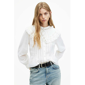 Košulja AllSaints OLEA TOP za žene, boja: bijela, slim, s klasicnim ovratnikom, WM506Z