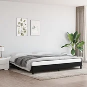 shumee vidaXL Posteljni okvir brez vzmetnice, črne barve, 200x200 cm, oblazinjen s tkanino