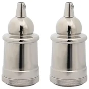 Vidaxl Obeski za svetilke 2 kosa Satin Nickel E27