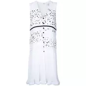 Carven - dots print buttoned dress - women - White