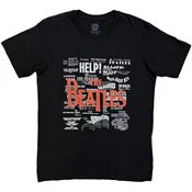 The Beatles Titles & Logos (Puff Print) Black XL Majica