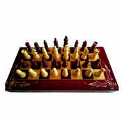 Velika ogromna rucno radena drvena šahovska garnitura 64x64 cm šahovska ploca drvena šahovska figura backgammon