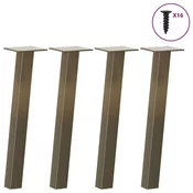 Noge za klub stolic 4 kom. Prirodni celik 30 cm Celik