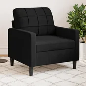 Vidaxl vidaXL Fotelj, črne barve, 60 cm, oblazinjen z žametom