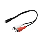 adapter 3,5mm Ž na 2xcinch M 0,2m Nedis