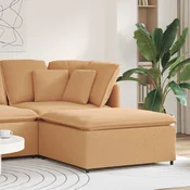 Modularni kauc s podnožjem, bež 100x100x48 cm