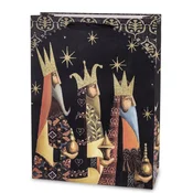 Božična papirnata vrečka, večbarvna, 40x30x12 cm, vzorec 3