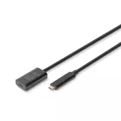 Active kabelski podaljšek, USB 3.2 Gen2, 10Gbps, USB-C - USB-C, 5m