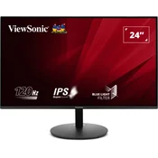 ViewSonic Monitor 24, VA24E1-H, 1920x1080, Full HD, IPS, 5ms, 120Hz, VGA, HDMI, Frameless