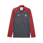 PUMA Portugal Warmup Quarter-Zip Top Men, Football, Club Red/Green Lagoon, S