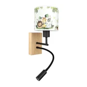 Brilagi-LED Flex lampa BOBO WOOD 1xE27/25W/230V + LED/3W hrast/crna/bela/zelena/džungla