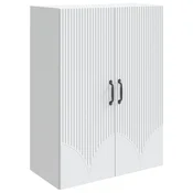 vidaXL omara za steno Bela 66 x 34,5 x 90 cm Inženirski les