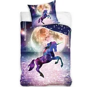 shumee Bombažna posteljnina 160x200 Samorog Luna Zvezde