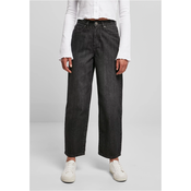 Womens High Waisted Denim Pants - Black