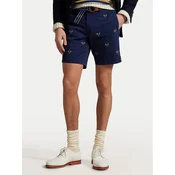 Polo Ralph Lauren Kratke hlače iz tkanine 710963496001 Mornarsko modra Straight Fit