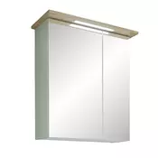 ORMARIC SA OGLEDALOM boja hrasta, pastelno zelena