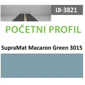 Profil Zidni MDF Pocetni LB-3821-A SupraMat Macaron Green (3015) 2800x121x18mm ( 026-109 )