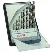 Bosch 10-delni Robust Line set burgija za metal HSS-G, 135° 2607010535, 1; 2; 3; 4; 5; 6; 7; 8; 9; 10 mm, 135°