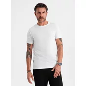 Ombre Mens BASIC classic cotton T-shirt - white