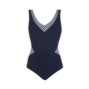 SUNFLAIR Enodelne kopalke temno modra/bela