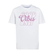 Childrens T-shirt with the inscription Good Vibes Only white