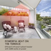 Blumfeldt Cosmic Beam Plus XXL, infrardeči grelec, 3000 W, IP44, daljinski upravljalnik, bela (ACO7-CB-Plus-XXL-WH)