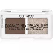Catrice Diamond Treasures duo senčila za oči odtenek 01 Hazel Spark 2.8 g
